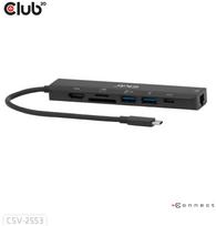 Club 3D CLUB3D CSV-2553 huby i koncentratory USB Type-C 5000Mbit/s Black | CSV-2553 | 8719214473563