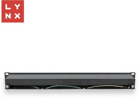 LYNX 19" patch panel 24-port, FTP Cat5e, 50µ, stíněný, černý | LX-24-FTP5E-BK | 8591205723587