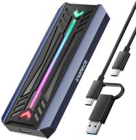 Inateck SSD Gehäuse RGB M.2 NVMe SATA USB 3.2 | FE2024_BLACK GRAY | 6976521110686