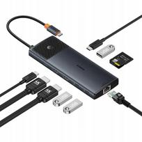 Baseus Metal Gleam II 10in1 HDMI USB-A USB-C RJ45 SD/TF Hub - Gray | 6932172689667 | 6932172689667
