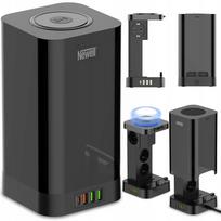 charger Natec Stacja zasilająca Newell GaN Power Cube 8w1 z ładowarką indukcyjną | NL4794 | 5907489645539