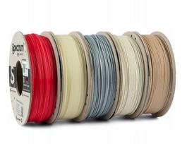 Spectrum Filament PLA specials 5x250g mix, 80754, Stone Light, Stone Dark, Thermoactiv Red, Wood OAK, Glow Green | 80754 | 5903175655509
