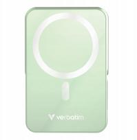 Verbatim, Wireless Charging Power Bank, 5V, Phone Charging, 32259, 10,000mAh, Magnetic Mount, Green | 32259 | 023942322597