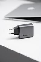 FORCELL F-ENERGY GaN VT-42B wall charger 2 x Type C + USB A PD QC4.0 4A 65W gray | 284337 | 5903396231452