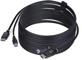 Kabel StarTech .com 10ft (3m) DisplayPort and USB 5Gbps KVM Cable, 4K 60Hz, DP 1.2 and USB Combo Cable for KVM es, 3.1 m, USB, USB, HDMI, Black, DisplayPort + USB 3.2 Gen 1 Type-A | DU12210-KVM-CABLE | 0065030912839