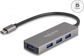 Delock DeLOCK 63173 huby i koncentratory USB 3.2 Gen 1 (3.1 Gen 1) Type-C 5000Mbit/s Black | 63173 | 4043619631735