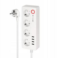 Listwa zasilająca Kruger&Matz Connect P6 Tuya gniazda niemieckie 4 kontaktligzdas 4xUSB 2100mA 1,5 m (KM2205) | KM2205 | 5901890122207