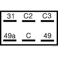 Posūkio žibintų pertraukimo relė HERTH+BUSS ELPARTS 75605146
