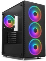 1stCOOL  Rainbow Mid Tower ATX AU przezroczysty panel boczny 4x 120mm Fan 650W 88+ Black | ML-RAINBOW4-RGB-650 | 8594192891772