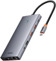 Baseus PortalJoy Series 13w1 USB-C |2x HDMI |DP |VGA |USB-A 3.1 |USB-C 3.1 |USB-A 2.0 |PD |RJ45 |SD/TF |AUX szary | B00053002811-01 | 6932172663810