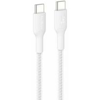 Kabel USB Belkin Kabel USB-C/USB-c 240W 2m pleciony, biały CAB025hq2MWH | CAB025HQ2MWH | 0745883915842