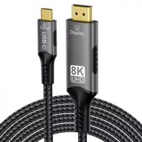 Kabel USB PremiumCord USB-C na HDMI kabel 2m rozlišení obrazu 8K@60Hz, 4K@144Hz Aluminium | ku31hdmi27 | 8592220026622