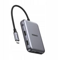 Ugreen Hub USB-C 7w1 HDMI USB-C USB-A SD/TF - szary | 6941876267590 | 6941876267590