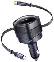 Baseus Enjoyment Max car charger with USB-C+USB-C cables 60W Black | C00035507121-01 | 6932172682576