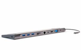 4smarts HUB 11in1 HDMI/VGA/2xUSB-C/3xUSB-A/RJ45/SD/MMC/MicroSD/TF/AUX | 456358 | 4252011900572