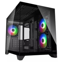 Cougar CGR-2QA6B-RGB Mini Tower PC Case, Micro-ATX, 3 Fans, Black | 382QA60.0001 | 4711649770297