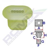 Plastikiniai laikikliai ROMIX C60104 CITROEN, DACIA, FIAT, PEUGEOT, RENAULT