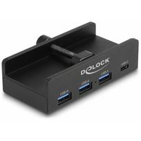 Delock huby i koncentratory USB 2.0 Type-A 5000Mbit/s Black | 64284 | 4043619642847