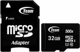 Karta TeamGroup 500x MicroSDHC 32GB Class 10 UHS-I  (TUSDH32GCL10U03) | TUSDH32GCL10U03 | 0765441038233