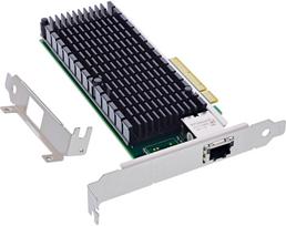 Karta sieciowa InLine ® 10-Gigabit karta sieciowa, 1x RJ45 10Gb/s, PCIe x8, w tym. płyta slotowa LP | 4043718333493 | 4043718333493