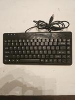 Klawiatura Perixx PERIBOARD-409 H, US, Mini USB-klawiatura, 2 Hubs, Black (US-Layout) | 57150I | 4049571140926