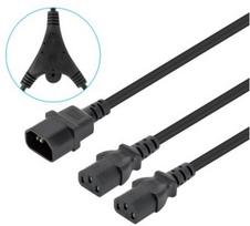 Kabel zasilający Manhattan kabel zasilający Black 1,8 m C14 panel Panel 2 x C13 | 157469 | 766623157469