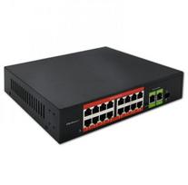 Qoltec FAST Ethernet PoE SWITCH 16xRJ45 2xRJ45 1xSFP | 52291 | 5901878522913