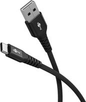Goobay USB-C to USB-A Supersoft Textile Cable with Metal Plugs | 74527