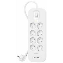 Listwa zasilająca Belkin Listwa zasilająca przeciwprzepięciowa 900J, 8 gniazd Schuko, 2x USB-C PD 30W, 2m | SRB004VF2M-V2 | 745883886661