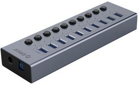 Orico Hub BT2U3-10AB z włącznikami 10x USB-A - szary ORICO | 1027724 | 6942227138040