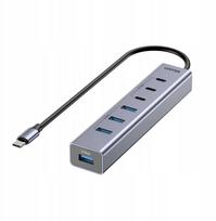 Unitek Aktywny Hub USB-C  3x USB-C 10Gbps  4x USB-A 5Gbps z zasilaczem | H1335AGY01-EU | 4894160059406