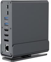 Gembird A-CF-COMBO15-01 USB Type-CF 15-in-1 multi-port adapter (USB hub AF-ports v.2x2 + v.3x3, Type-CF + HDMIx2 + DisplayPort + PD + card reader + GigaLAN + 3.5 mm audio), grey | A-CF-COMBO15-01 | 8716309135900