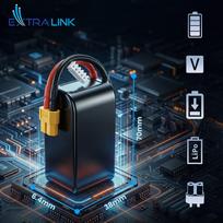 Extralink LiPo 4S 1800mAh XT60 130C |  do dronów FPV RC | samochodzików RC, samolotów RC, zdalnie sterowanych pojazdów RC | EX.91582 | 5904960291582