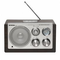 Radio Orava RR-29 A radio, 1 x 3,5W, AM / FM radio, USB, wejście AUX, karta SD, brązowy / srebrny | RR-29 A | 8586016722553