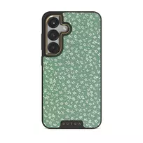 Lush Meadows - Floral Samsung Galaxy S25 Case, Elite Dark (Magnetic) / Gold