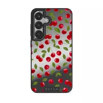 Afternoon Treat - Cherry Samsung Galaxy S25 Case, Elite Mirror (Magnetic) / Gunmetal