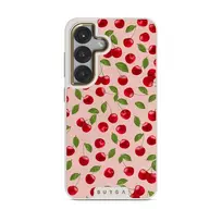 Afternoon Treat - Cherry Samsung Galaxy S25 Plus Case, Elite Light (Magnetic) / Gold