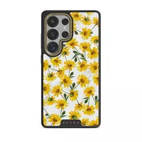 Summer Scent - Yellow Flower Samsung Galaxy S25 Ultra Case, Elite Dark (Magnetic) / Gold