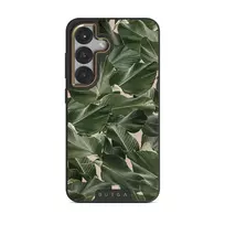 So Lush - Bannana Leaves Samsung Galaxy S25 Case, Elite Dark (Magnetic) / Gold