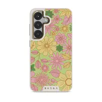 Amalfi Coast - Colorful Floral Samsung Galaxy S25 Plus Case, Elite Light (Magnetic) / Gold