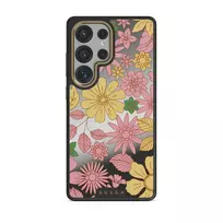 Amalfi Coast - Colorful Floral Samsung Galaxy S25 Ultra Case, Elite Mirror (Magnetic) / Gold