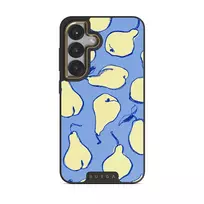 Pear Crush - Samsung Galaxy S25 Case, Elite Dark (Magnetic) / Gold