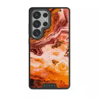 Pumpkin Spice - Orange Samsung Galaxy S25 Ultra Case, Elite Dark (Magnetic) / Gunmetal
