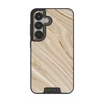 Full Glam - Beige Samsung Galaxy S25 Case, Elite Dark (Magnetic) / Gold