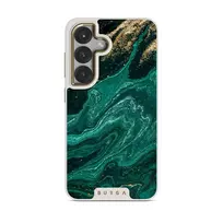Emerald Pool - Elegant Samsung Galaxy S25 Case, Elite Light (Magnetic) / Gold