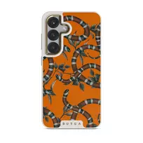 Bitter Apricot - Snake Samsung Galaxy S25 Plus Case, Elite Light (Magnetic) / Gold