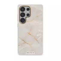 Vanilla Sand - Marble Samsung Galaxy S25 Ultra Case, Elite Light (Magnetic) / Gold