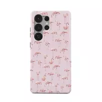 Nostalgic Pink - Flamingos Samsung Galaxy S25 Ultra Case, Tough (Magnetic) / N/A