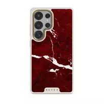 Iconic Red Ruby - Marble Samsung Galaxy S25 Ultra Case, Elite Light (Magnetic) / Gold