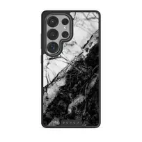 Fatal Contradiction - Black & White Marble Samsung Galaxy S25 Ultra Case, Elite Dark (Magnetic) / Gunmetal